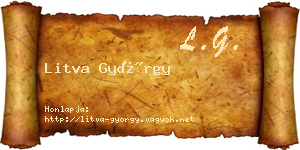 Litva György névjegykártya